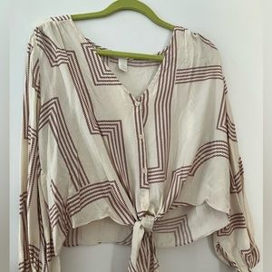 H&M Tie Blouse